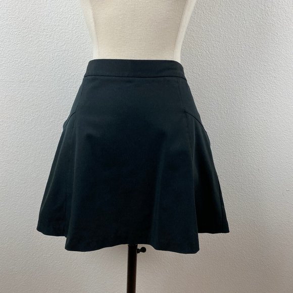 Marcia Dresses & Skirts - Marcia Black Active Wear Mini Skirt Flared Pockets Microfiber Mod Tennis Med